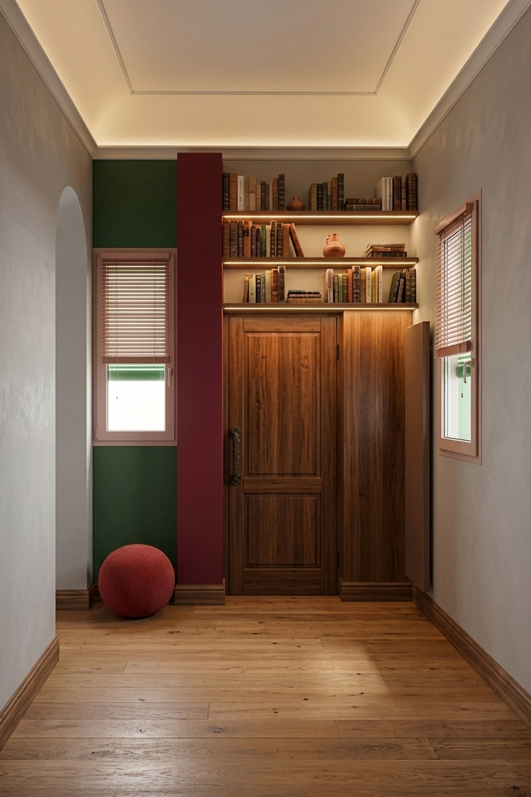 Rendering di progetto dell'ingresso con la libreria