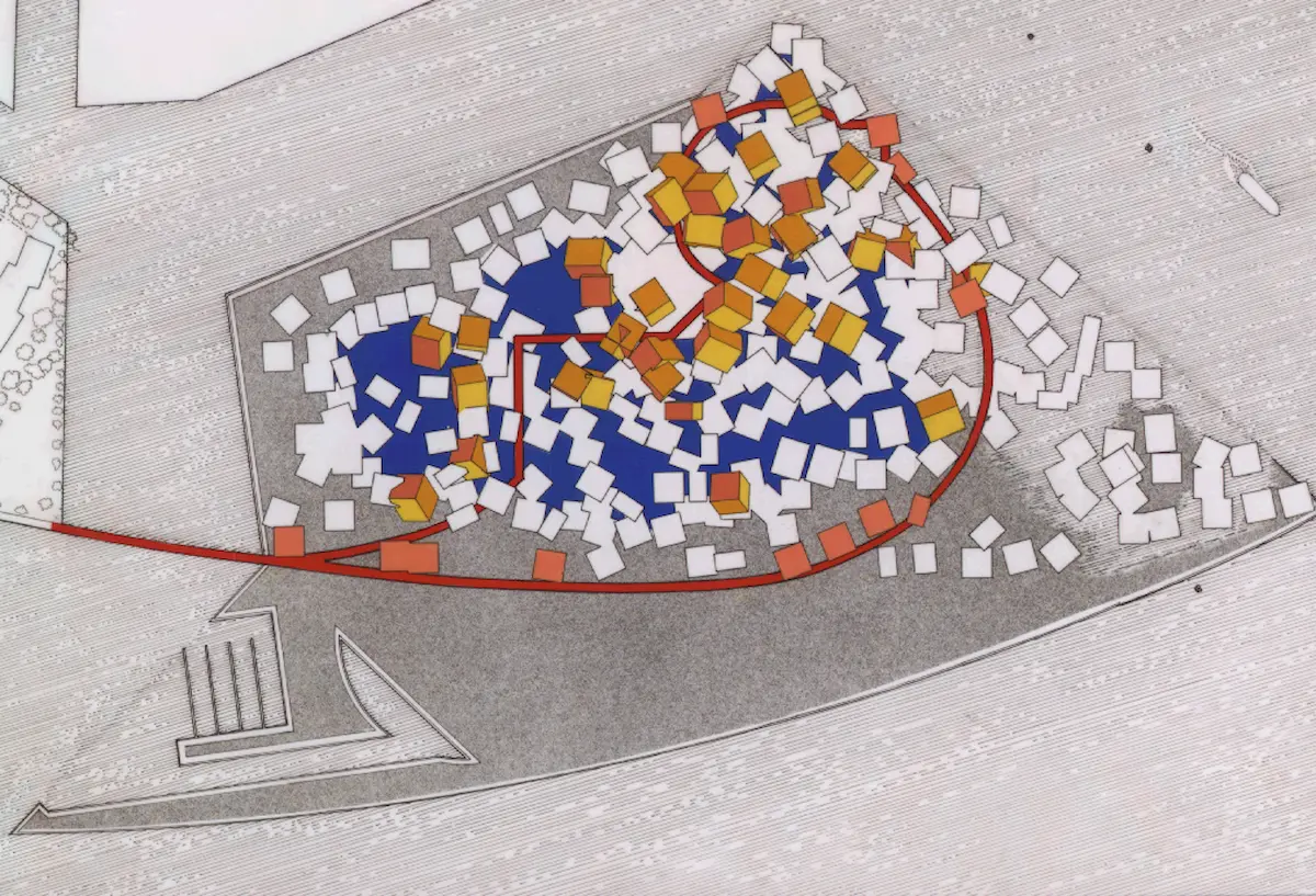 vista-dall-alto-masterplan-parco-cubi-cemento-giardini-pensili-venezia